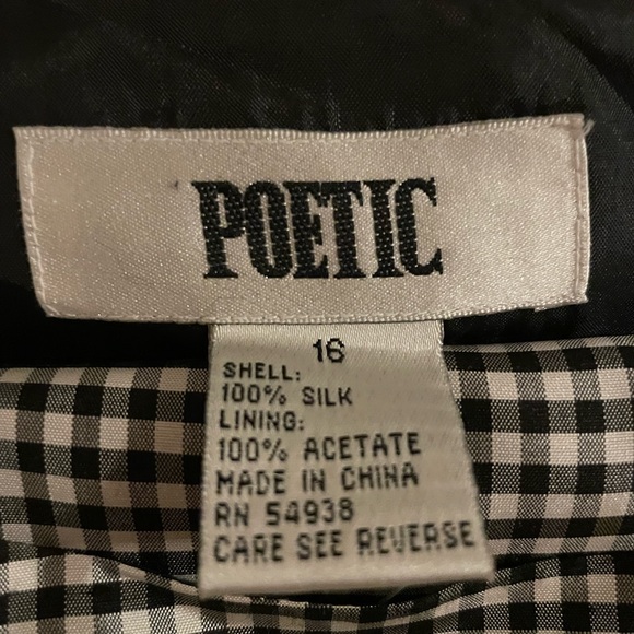 Poetic Silk Check Embroidered Top and Bottom - Picture 5 of 11